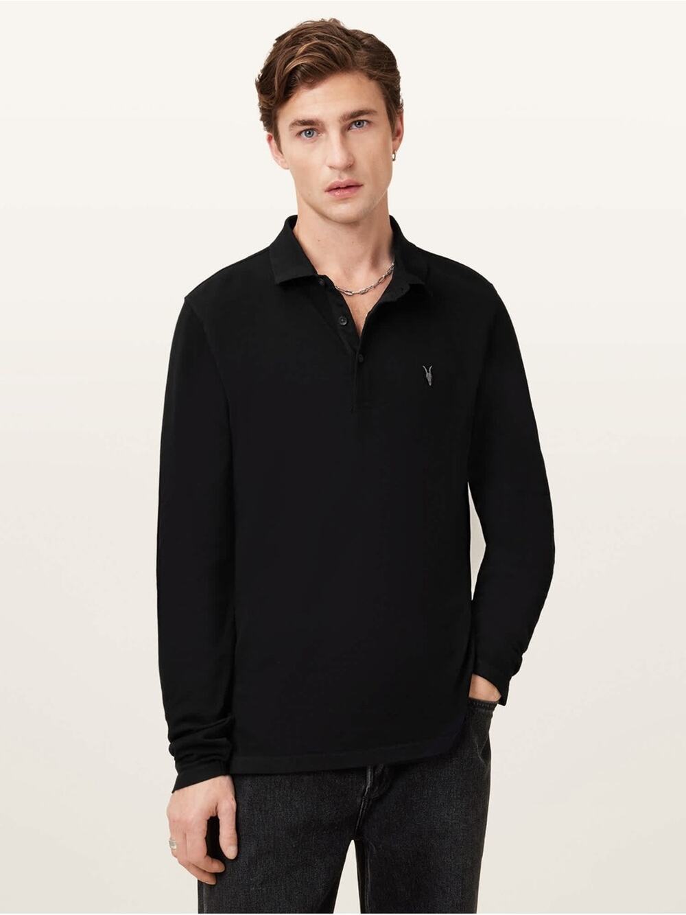 ALLSAINTS Polo Shirt - Black XXL